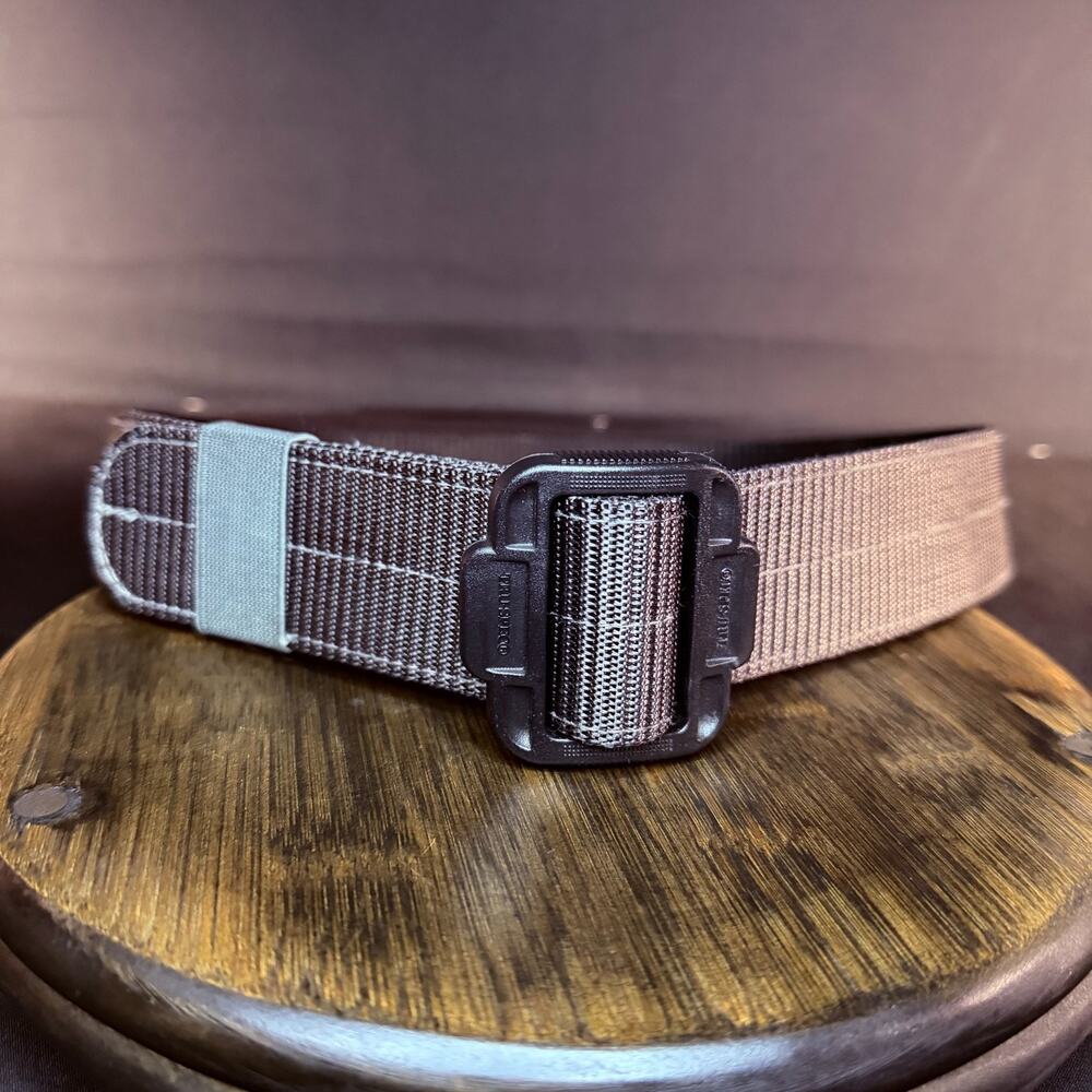 Tru-Spec Reversible Nylon Web Belt Size Small Tactical Rigger Gun Black and Grey